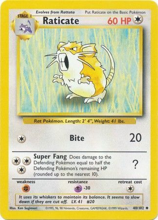 Raticate - 40/102 - Uncommon Unlimited