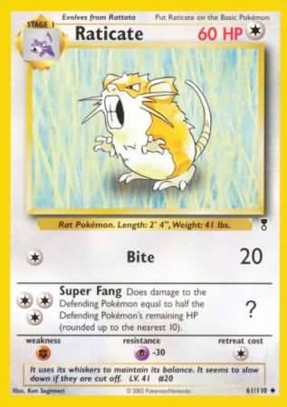 Raticate 61 110 Uncommon Legendary Collection Singles Raticate 61 110 Uncommon Legendary Collection Singles