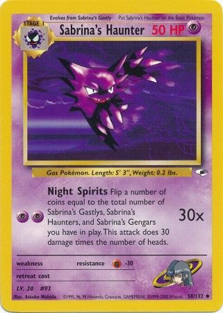 Sabrina s Haunter 58 132 Uncommon Unlimited Gym Heroes Unlimited Singles Sabrina s Haunter 58 132 Uncommon Unlimited Gym Heroes Unlimited Singles