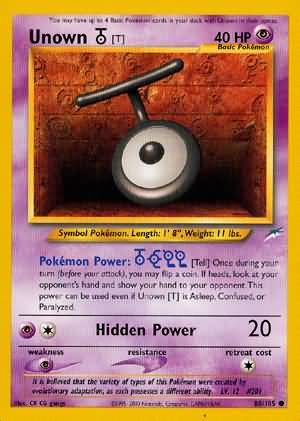 Unown T 88 105 Common Unlimited Unown T 88 105 Common Unlimited
