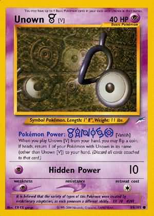 Unown V, Pokémon