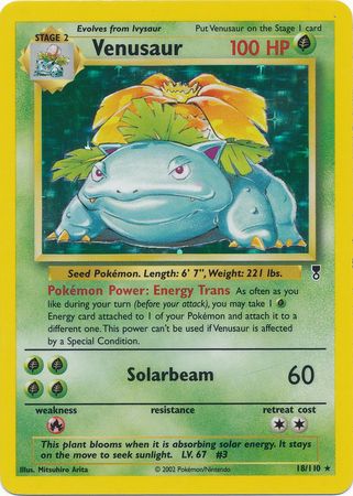 Venusaur 18 110 Holo Rare Legendary Collection Singles Venusaur 18 110 Holo Rare Legendary Collection Singles