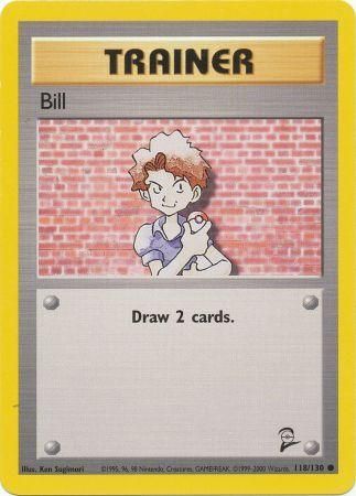 Bill 118//130 Base 2 Pokemon Card LP $1 Combined Shipping