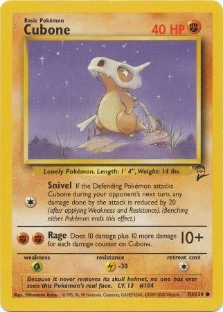 Cubone 70 130 Common Base Set 2 Singles Cubone 70 130 Common Base Set 2 Singles