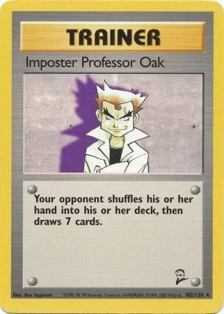 Impostor Professor Oak 102 130 Rare Base Set 2 Singles Impostor Professor Oak 102 130 Rare Base Set 2 Singles