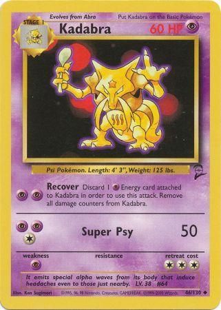 Kadabra pokemon card
