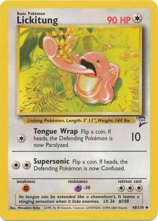 Lickitung 48 130 Uncommon Base Set 2 Singles Lickitung 48 130 Uncommon Base Set 2 Singles