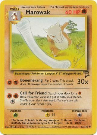 Marowak 52 130 Uncommon Base Set 2 Singles Marowak 52 130 Uncommon Base Set 2 Singles