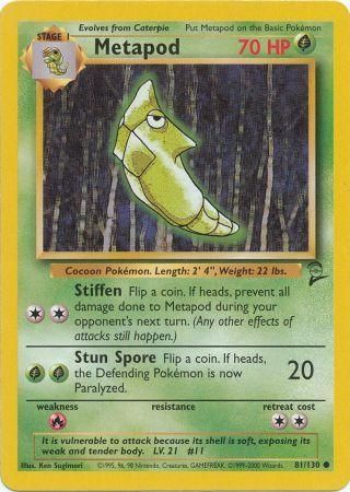 Metapod 81 130 Common Base Set 2 Singles Metapod 81 130 Common Base Set 2 Singles