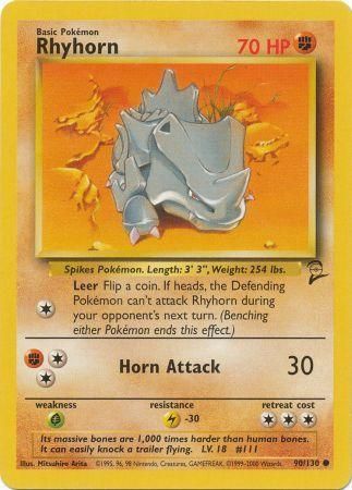Rhyhorn 90 130 Common Base Set 2 Singles Rhyhorn 90 130 Common Base Set 2 Singles