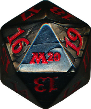 MTG Magic the Gathering Random 'Set Symbol' D20 Dice Spin Down Dice Counter x 1 
