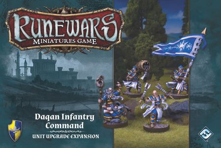 Runewars Minatures Game Daqan Infantry Command Unit Expansion FFG RWM05 Runewars Minatures Game Daqan Infantry Command Unit Expansion FFG RWM05