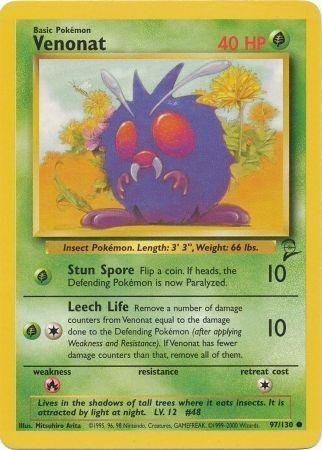 Venonat 97 130 Common Base Set 2 Singles Venonat 97 130 Common Base Set 2 Singles