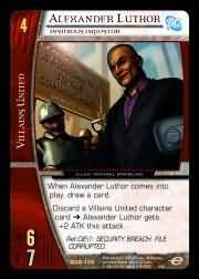 Alexander Luthor Duplicitous Doppelganger DCR 119 Uncommon Vs System DC Infinite Crisis Alexander Luthor Duplicitous Doppelganger DCR 119 Uncommon Vs System DC Infinite Crisis