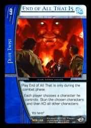 End of All That Is DCR 189 Rare Vs System DC Infinite Crisis End of All That Is DCR 189 Rare Vs System DC Infinite Crisis