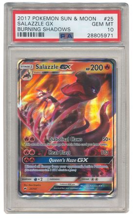 Salazzle GX Ultra Rare Pokemon Card 25/147 Sun & Moon Burning Shadows 