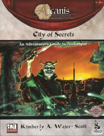City of Secrets softcover supplement Arcanis PCI1007 City of Secrets softcover supplement Arcanis PCI1007