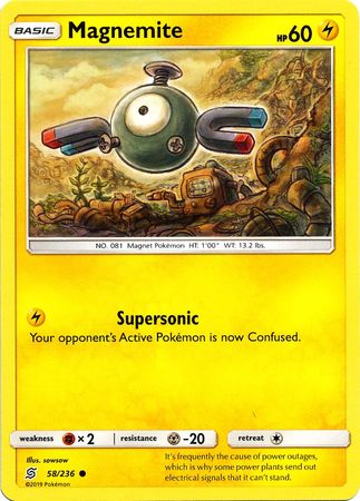 Magnemite 58 236 Common Sun Moon Unified Minds Singles