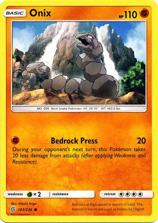 Onix - 103/236 - Common - Reverse Holo - Pokemon Singles » SM11 Unified  Minds - Untapped Games