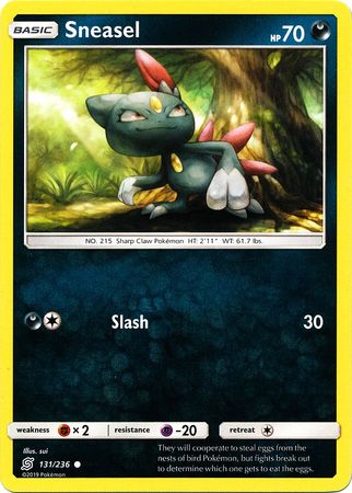 Sneasel 131 236 Common Sun Moon Unified Minds Singles Sneasel 131 236 Common Sun Moon Unified Minds Singles