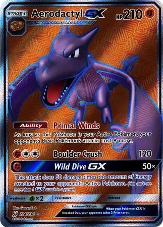 Pokemon Aerodactyl GX (Full Art)  DX Games & More – Dx Games & More