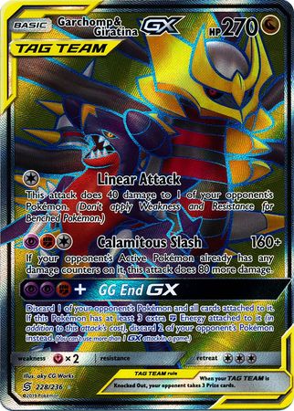 Garchomp Giratina Gx 228236 Full Art Ultra Rare