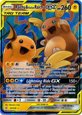 Raichu Alolan Raichu Gx 54236 Ultra Rare