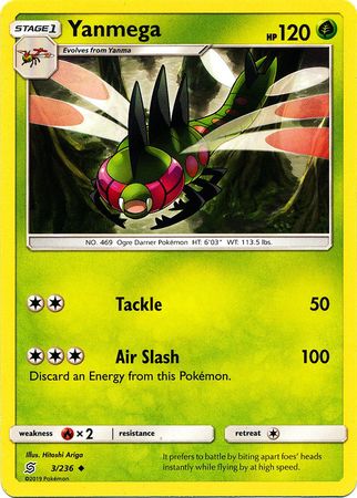 Yanmega 3 236 Uncommon Sun Moon Unified Minds Singles Yanmega 3 236 Uncommon Sun Moon Unified Minds Singles