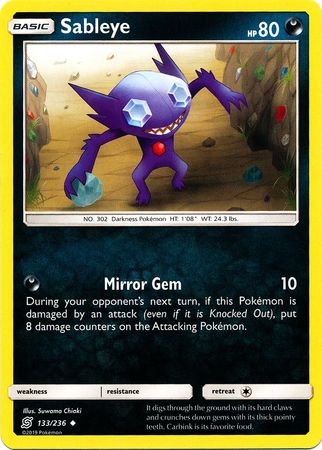 Sableye 133 236 Uncommon Sun Moon Unified Minds Singles Sableye 133 236 Uncommon Sun Moon Unified Minds Singles