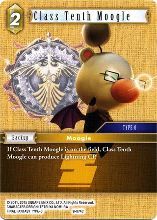 Class Tenth Moogle 9 074C Common Opus IX Collection Singles Class Tenth Moogle 9 074C Common Opus IX Collection Singles