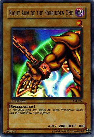 YuGiOh - Right Arm of the Forbidden One - Exodia - Super Rare