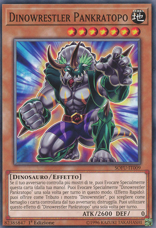 Dinowrestler Pankratops SOFU IT009 Common 1st Edition Italian Yugioh Cards Dinowrestler Pankratops SOFU IT009 Common 1st Edition Italian Yugioh Cards