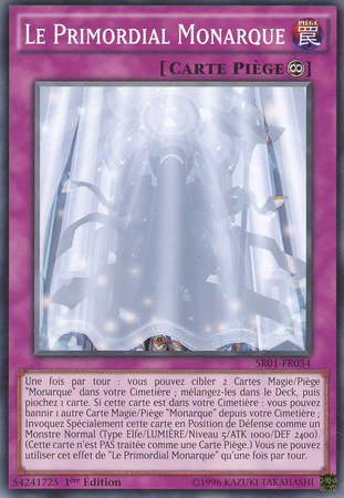 Le Primordial Monarque SR01 FR034 Common 1st Edition French Yugioh Cards Le Primordial Monarque SR01 FR034 Common 1st Edition French Yugioh Cards