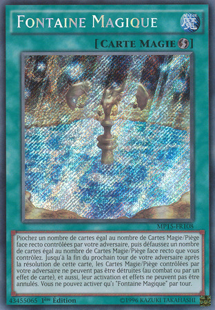 Fontaine Magique MP15 FR108 Secret Rare 1st Edition French Yugioh Cards Fontaine Magique MP15 FR108 Secret Rare 1st Edition French Yugioh Cards
