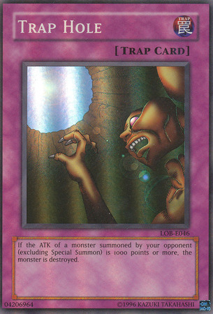 Trap Hole LOB E046 Super Rare Unlimited Legend Of Blue Eyes White Dragon LOB Unlimited Singles Trap Hole LOB E046 Super Rare Unlimited Legend Of Blue Eyes White Dragon LOB Unlimited Singles