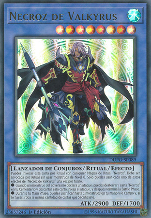 Necroz de Valkyrus DUPO SP089 Ultra Rare 1st Edition Spanish Yugioh Cards Necroz de Valkyrus DUPO SP089 Ultra Rare 1st Edition Spanish Yugioh Cards