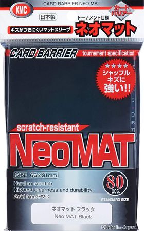 KMC Neo MAT Black 80ct Standard Sized Sleeves Sleeves KMC Neo MAT Black 80ct Standard Sized Sleeves Sleeves