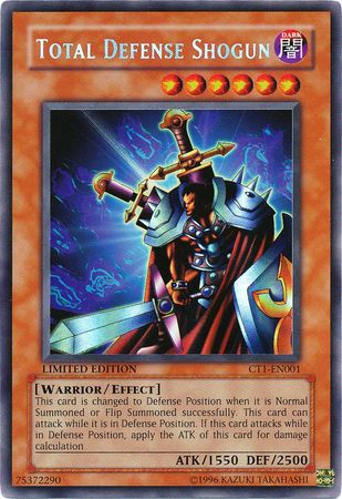 Total Defense Shogun CT1 EN001 Misprint Secret Rare Name Super Rare Picture Total Defense Shogun CT1 EN001 Misprint Secret Rare Name Super Rare Picture