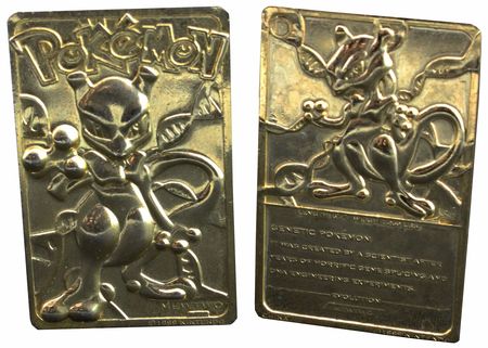 Mewtwo Pokemon Card, Stainless Steel Mewtwo Pokemon Golden Cards