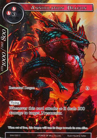 Annihilation Dragon SNV 022 Common Foil Full Art Annihilation Dragon SNV 022 Common Foil Full Art