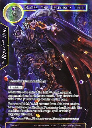 Blazer the Legendary Thief SDR6 008 Foil Force of Will The Strangers of New Valhalla Blazer the Legendary Thief SDR6 008 Foil Force of Will The Strangers of New Valhalla