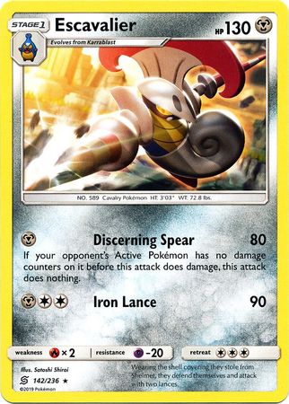 Escavalier 142 236 Rare Sun Moon Unified Minds Singles Escavalier 142 236 Rare Sun Moon Unified Minds Singles