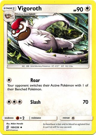 Vigoroth 169 236 Uncommon Sun Moon Unified Minds Singles Vigoroth 169 236 Uncommon Sun Moon Unified Minds Singles