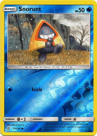Snorunt 37 236 Common Reverse Holo Sun Moon Unified Minds Reverse Holo Singles Snorunt 37 236 Common Reverse Holo Sun Moon Unified Minds Reverse Holo Singles