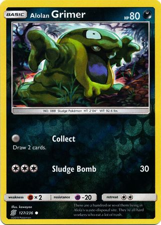 Alolan Grimer 127 236 Common Reverse Holo Alolan Grimer 127 236 Common Reverse Holo