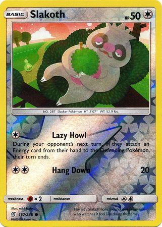 Slakoth 167 236 Common Reverse Holo Sun Moon Unified Minds Reverse Holo Singles Slakoth 167 236 Common Reverse Holo Sun Moon Unified Minds Reverse Holo Singles