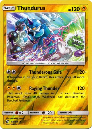 Thundurus 68 236 Uncommon Reverse Holo Sun Moon Unified Minds Reverse Holo Singles Thundurus 68 236 Uncommon Reverse Holo Sun Moon Unified Minds Reverse Holo Singles