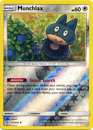 Munchlax - 173/236 - Uncommon Reverse Holo