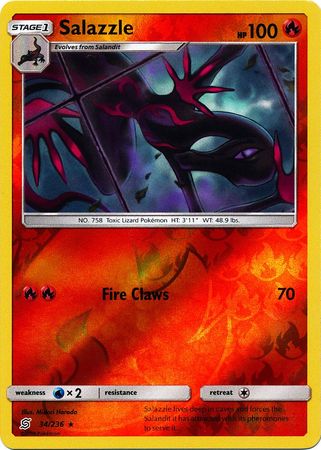 Salazzle 34 236 Rare Reverse Holo Salazzle 34 236 Rare Reverse Holo