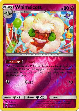 Whimsicott 144 236 Rare Reverse Holo Sun Moon Unified Minds Reverse Holo Singles Whimsicott 144 236 Rare Reverse Holo Sun Moon Unified Minds Reverse Holo Singles